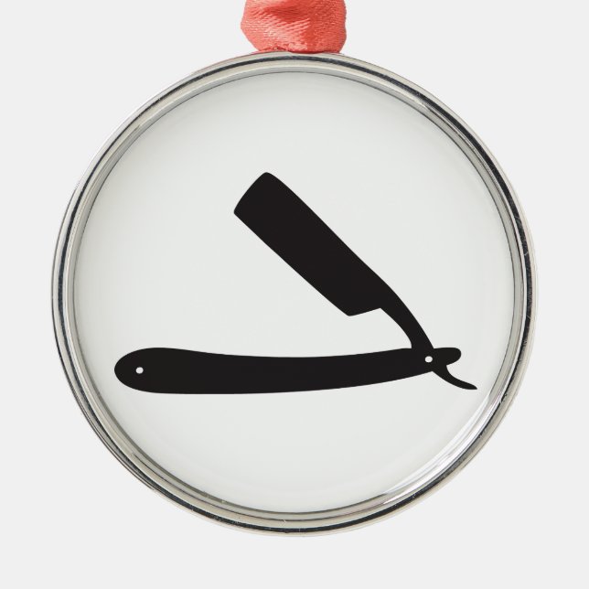 Friseur Ornament Aus Metall (Vorne)