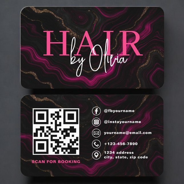 Friseur QR Code Moderne Visitenkarte (Von Creator hochgeladen)