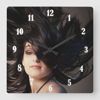 Friseur Quadratische Wanduhr