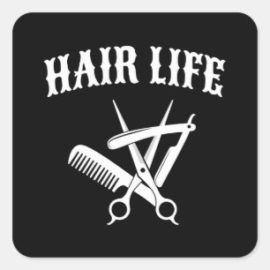 Friseur Quadratischer Aufkleber