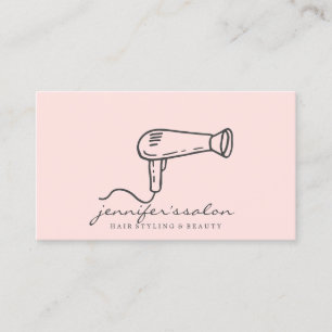 Friseur rosafarbenes Salon Visitenkarte