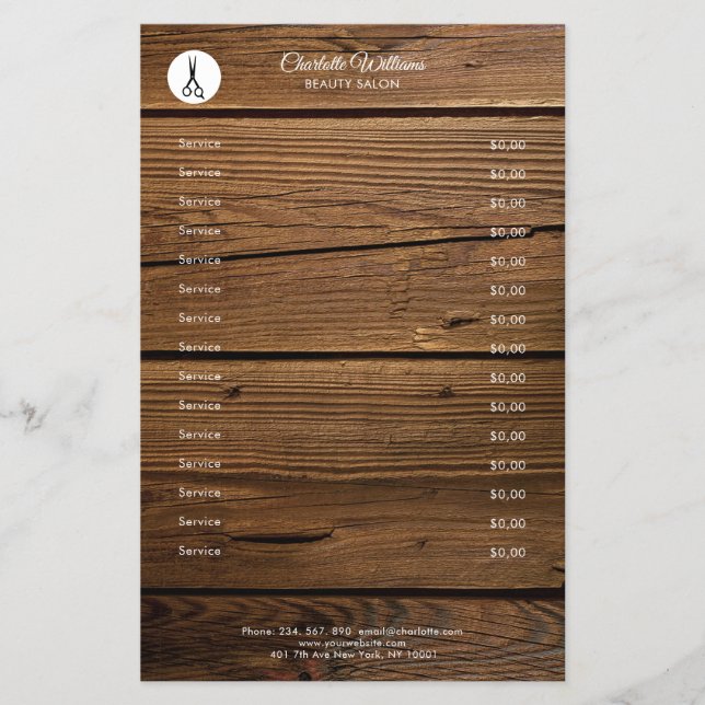 Friseur Rustikal Flyer (Vorne)