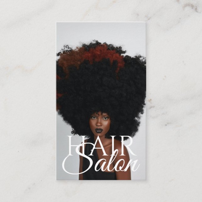 Friseur Salon Beauty Salon Business Card Visitenkarte (Vorderseite)