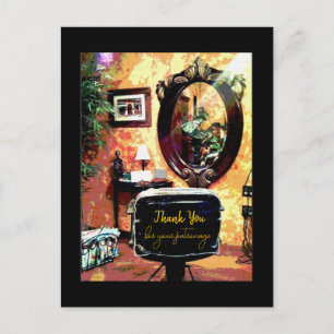 Friseur-Salon Danke für Ihre Kundschaft Postkarte
