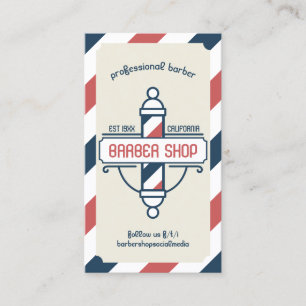 Friseur-Salon-Dienste Vintage Logokombination Visitenkarte