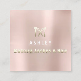 Friseur-Salon Makeup Lashes Quadratische Visitenkarte