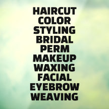 Friseur-Salon Spa-Service-Liste groß anpassen