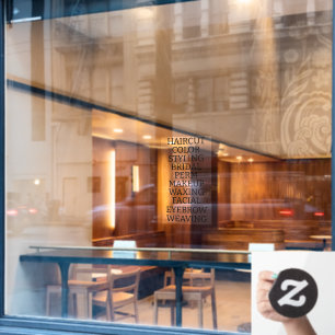 Friseur-Salon-Spa-Serviceangebot groß anpassen Fensteraufkleber
