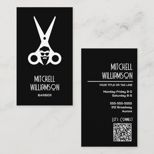 Friseur Salon Visitenkarte (Vorne/Hinten)