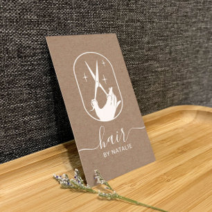Friseur Schere Hand Logo Rustikaler Frisör Visitenkarte