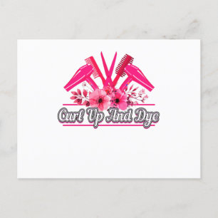 Friseur, Schere, Kamm, Haartrockner Postkarte