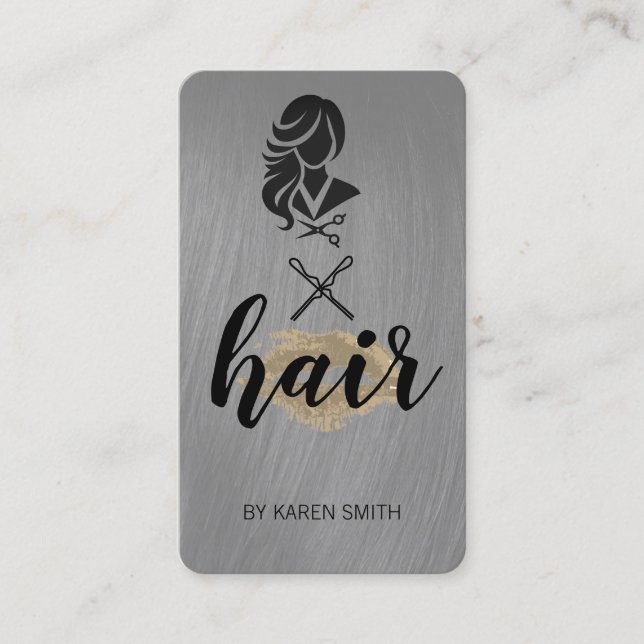 Friseur | Schere | Salon Visitenkarte (Vorderseite)