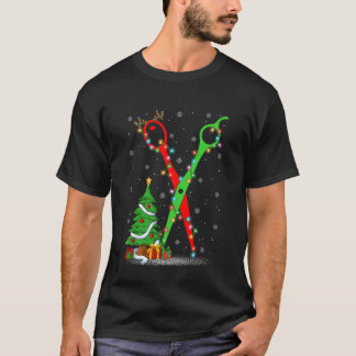 Friseur Schere Weihnachtsbaum Lichter Hairstylist  T-Shirt