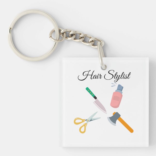 Friseur Schlüsselanhänger (Vorderseite)