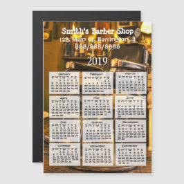 Friseur Shop Mini Kalender Magnet 2019