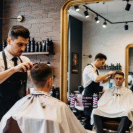 Friseur Shop Pole Friseurstation Spiegel anpassen Fensteraufkleber