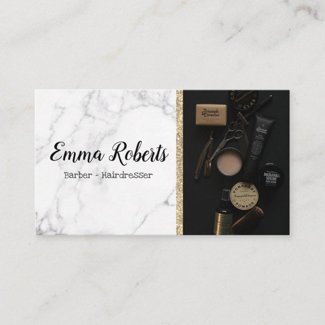 Friseur-Shop Schere Friseursalon Friseursalon Visitenkarte (Vorderseite)
