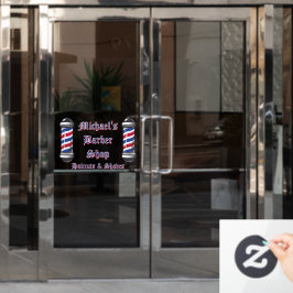 Friseur Shop Stangen Werbeartikel Anpassen  Fensteraufkleber