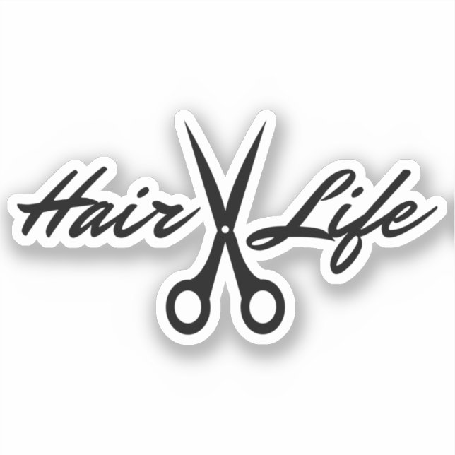 Friseur Slogan Haare Lebensgeschenk für Friseurin Aufkleber (Vorderseite)