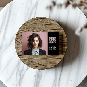 Friseur-Social-Media-QR-Code-Visitenkarte Visitenkarte