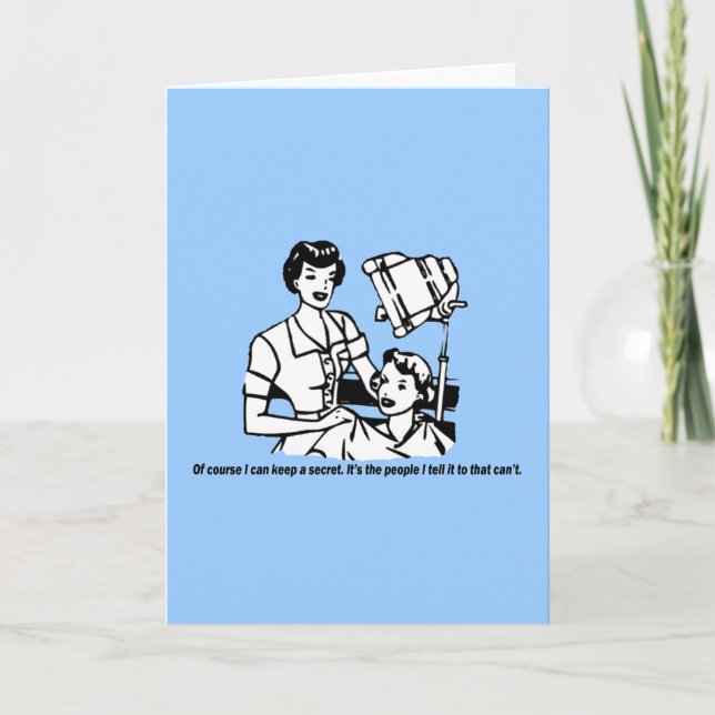 Friseur-Spaß - Natürlich kann ich ein Geheimnis be Karte (Vorderseite)