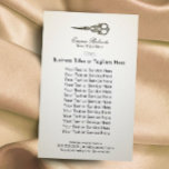 Friseur Stylist Antike Schere Vintag Friseur Salon Flyer<br><div class="desc">Hair Stylist Antique Schere Vintagen Friseur Salon Flyer.</div>