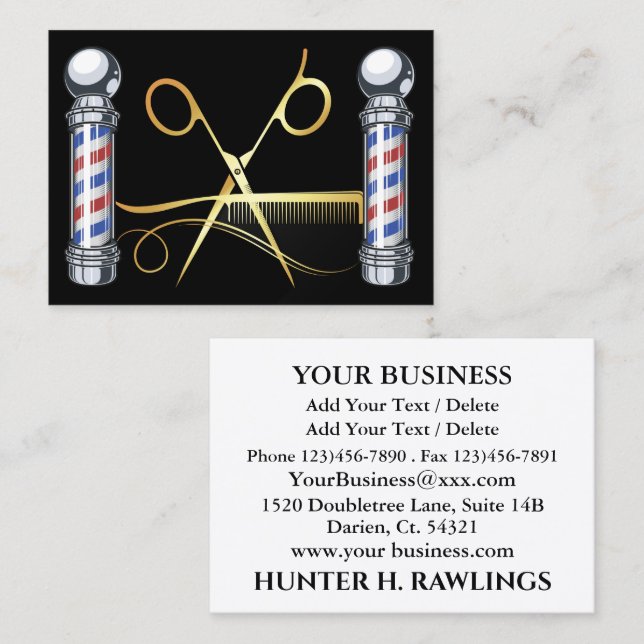 Friseur-Stylist - Barber Business Card Visitenkarte (Vorne/Hinten)