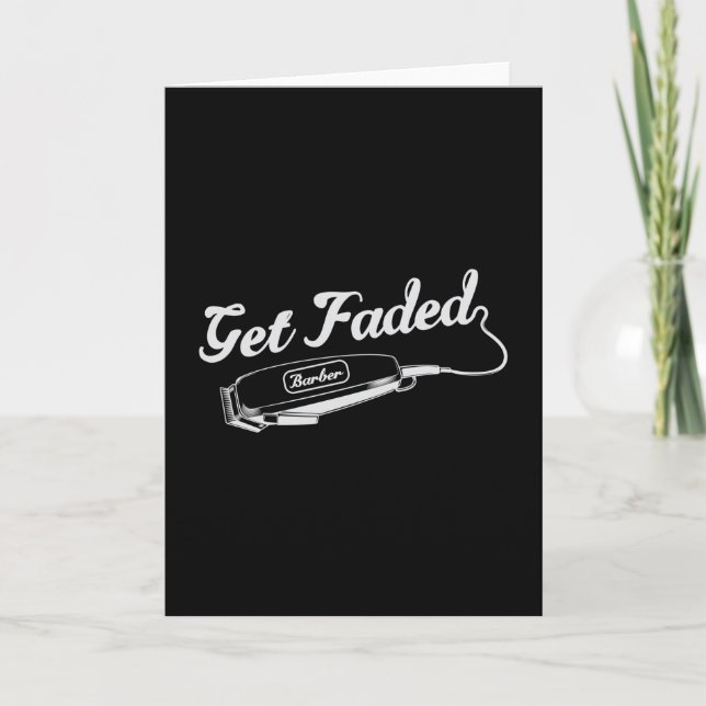 Friseur-Stylist Barber Faded Friseur Geschenk Karte (Vorderseite)