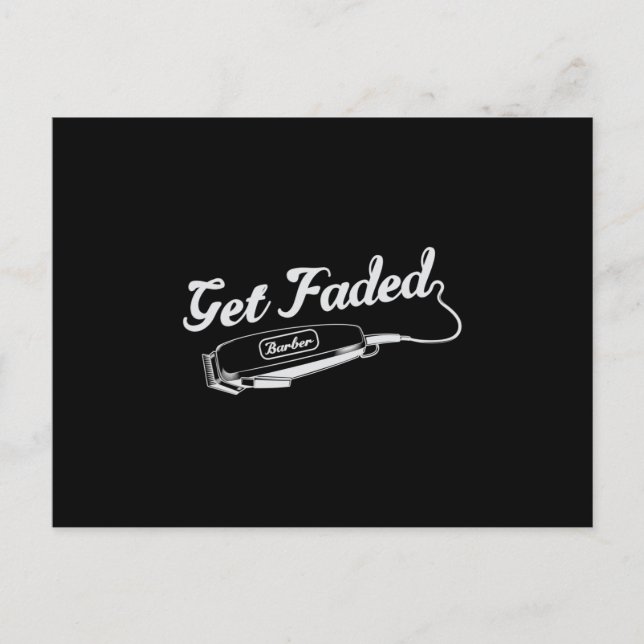 Friseur-Stylist Barber Faded Friseur Geschenk Postkarte (Vorderseite)