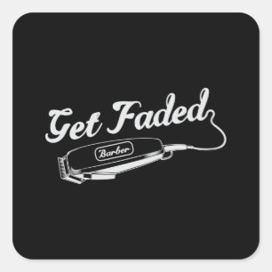 Friseur-Stylist Barber Faded Friseur Geschenk Quadratischer Aufkleber