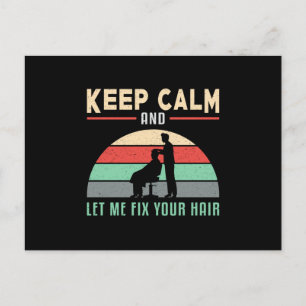 Friseur-Stylist Barber Friseur Behalt Calm Geschen Postkarte