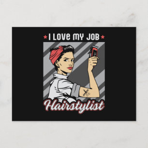 Friseur Stylist Barber Friseur Schere Friseur Gesc Postkarte