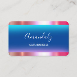 Friseur Stylist Coiffeur Schere Gold Navy Visitenkarte