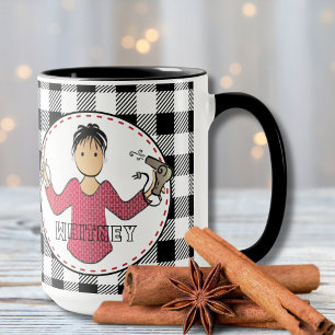 Friseur Stylist Ethnische Cartoon Budget Geschenk Tasse