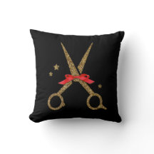 Friseur Stylist Geschenk Golden Glitzer Schere