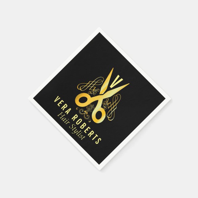 Friseur-Stylist-Goldschere Beruflicher Salon Serviette (Ecke)