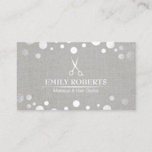 Friseur-Stylist Moderne Seidenblume Visitenkarte