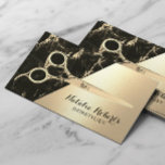 Friseur Stylist Modernes Schwarzes Gold Marbella S Visitenkarte<br><div class="desc">Hair Stylist Moderne Black & Gold Marmor Beauty Salon Business Cards.</div>