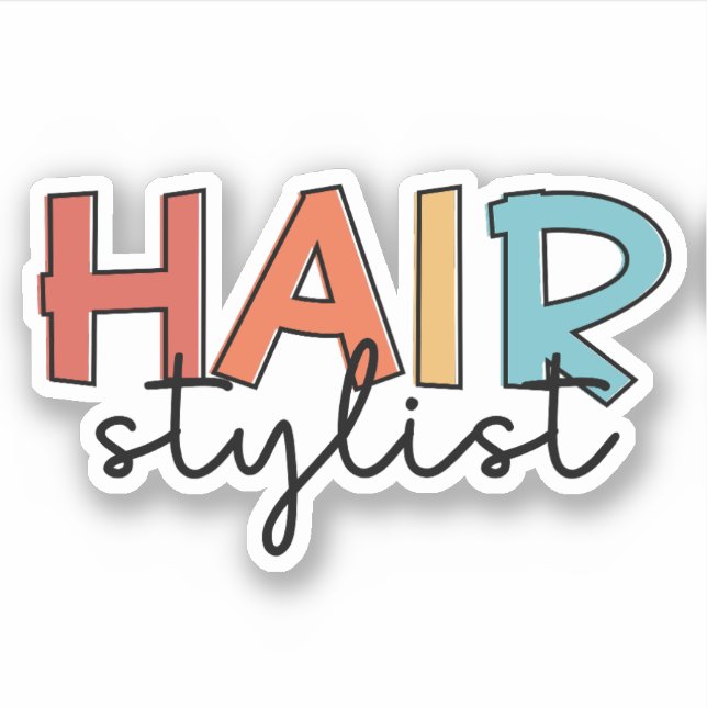 Friseur Stylist Retro Friseur Niedlich Aufkleber (Vorderseite)