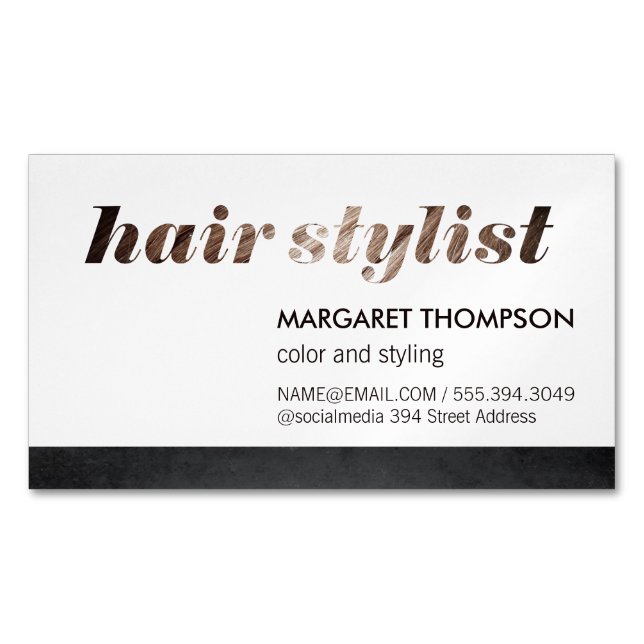 Friseur-Stylist/Salon Magnetische Visitenkarte (Vorderseite)