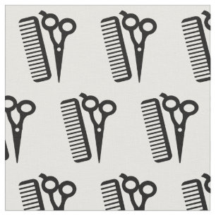Friseur-Stylist-Schere und Comb-Stoffe Stoff