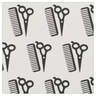 Friseur-Stylist-Schere und Comb-Stoffe Stoff