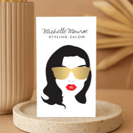 Friseur, Stylist, Schönheitsmädchen Visitenkarte