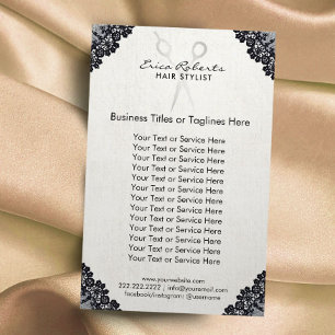 Friseur-Stylist Vintag Black Laced Hair Salon Flyer
