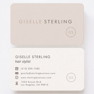 Friseur-Stylistin Professionell Weiblich Visitenkarte
