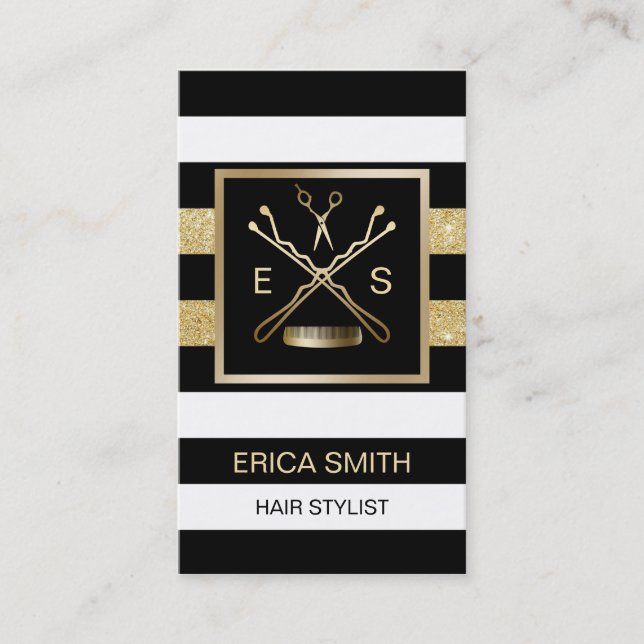 Friseur-Stylistin Schönheitssalon Moderner Veranst Terminkarte (Vorderseite)