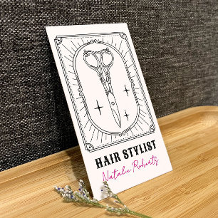 Friseur Süße Schere Kritzelbild benutzerdefinierte Visitenkarte