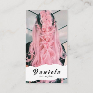 Friseur Süße Schere Minimalist Blush Rosa Visitenkarte