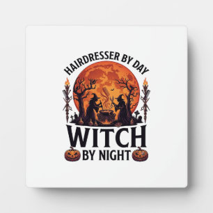 Friseur Tag Hexe Nacht Halloween Kamm Schere Fotoplatte