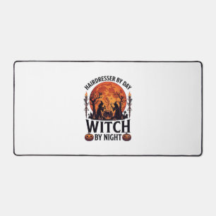 Friseur Tag Hexe Nacht Halloween Kamm Schere Schreibtischunterlage